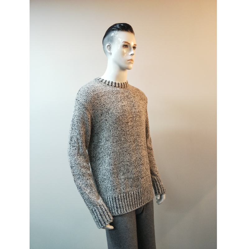 ZWART u0026 WIT GEMENGD MAN SWEATER RLMS0009F