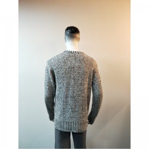 ZWART \u0026 WIT GEMENGD MAN SWEATER RLMS0009F