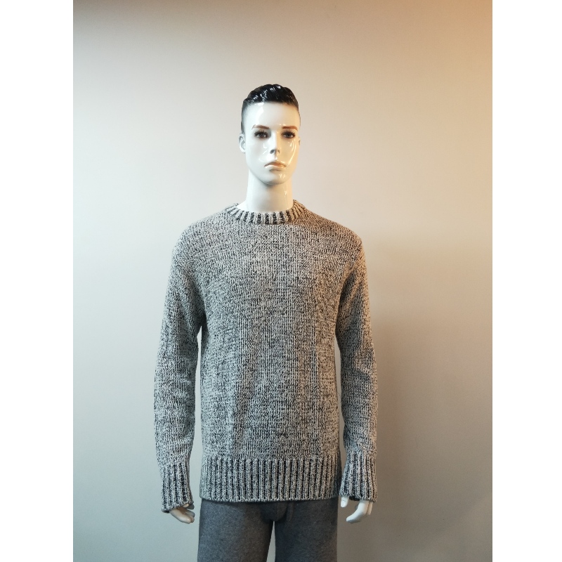 ZWART u0026 WIT GEMENGD MAN SWEATER RLMS0009F