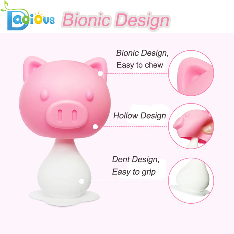 Nieuw ontwerp Veiligheid Baby Bijtring Rammelaar Food Grade Silicone Baby Bijtring BPA-vrije Baby Bijtring