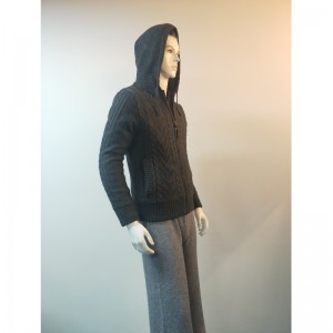 ZWARTE HOODED TRUIJAS RLMS0071F