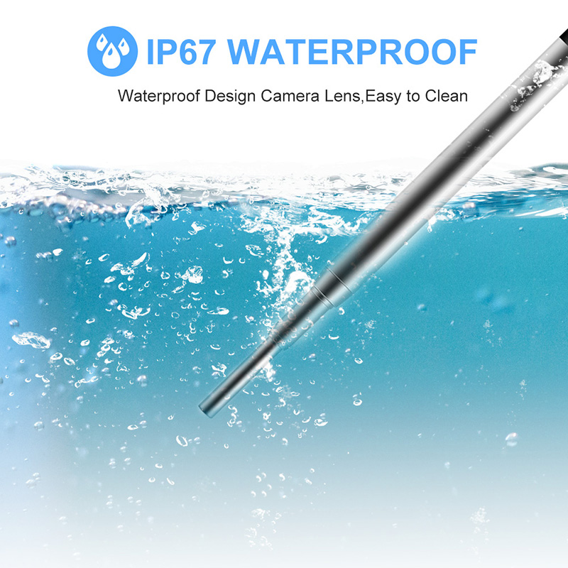 WiFi Otoscoop 3 in 1 3.9mm Borescope Inspectie Oor Wax Remover Tool 720 P Waterdichte Camera met 6 verstelbare LED Compatibel met Android en iOS