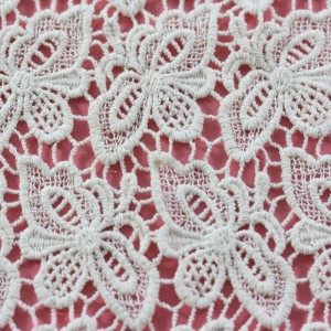 Nieuwe katoenen Italiaanse kantstof prachtige wateroplosbare vlinderstoffen voor kleding