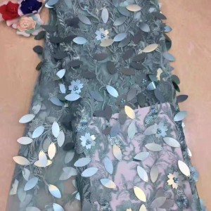 Goedkope pailletten en kralen stof voor trouwjurkstof in Azië