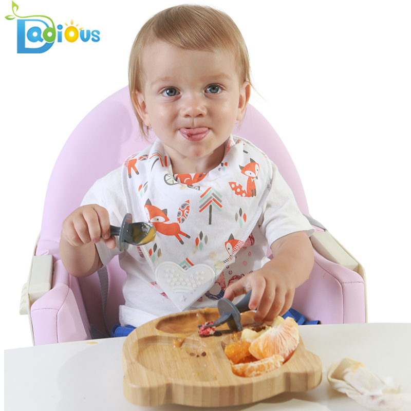 Bestseller Eerste zelfvoedende babyaccessoires Korte peuterlepel Food Grade PP-lepels en vorken voor babytraining