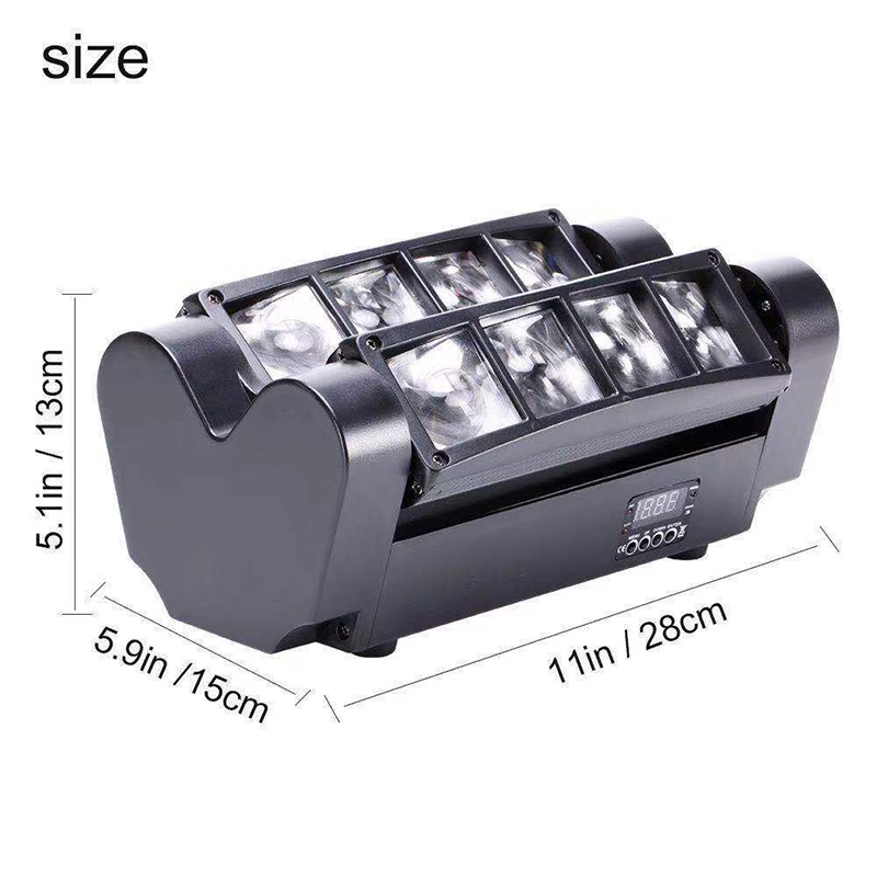 professionele productie 8 * 10 w 8 ogen spider licht led dj lichten