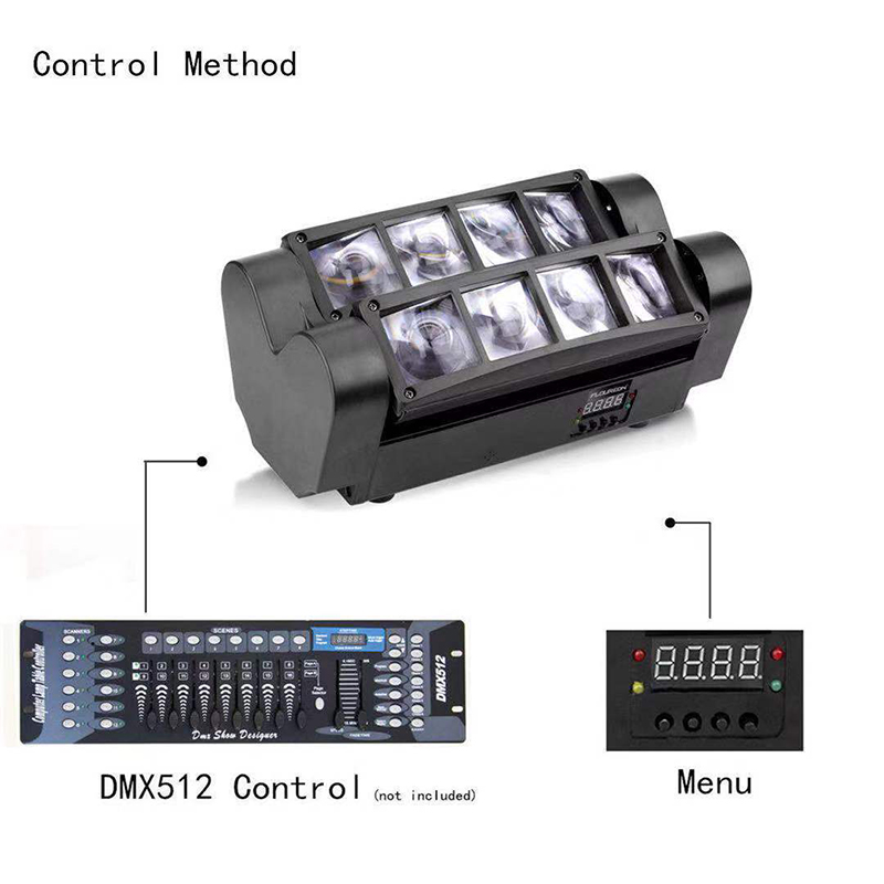 professionele productie 8 * 10 w 8 ogen spider licht led dj lichten