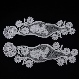 1 # Halslijn kant, melk zijde kant, Polyester / Nylon kant, katoen kant,