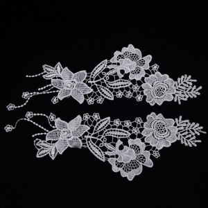 1 # Halslijn kant, melk zijde kant, Polyester / Nylon kant, katoen kant,