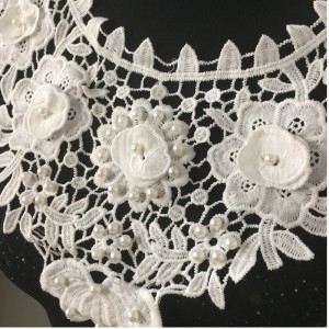 Nieuwe aankomst halskraag met kralen applique kant