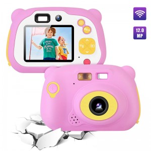 Kindercamera 8.0MP Oplaadbare digitale selfiecamera voor en achter Selfie-camera voor kinderen, speelgoed cadeau voor 4-10 jaar oude jongens en meisjes