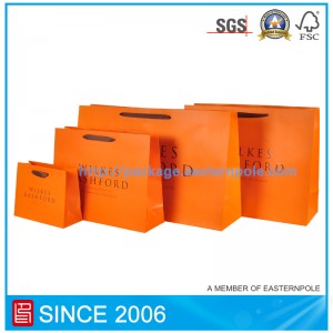 Winkelen papieren zak met aangepast ontwerp