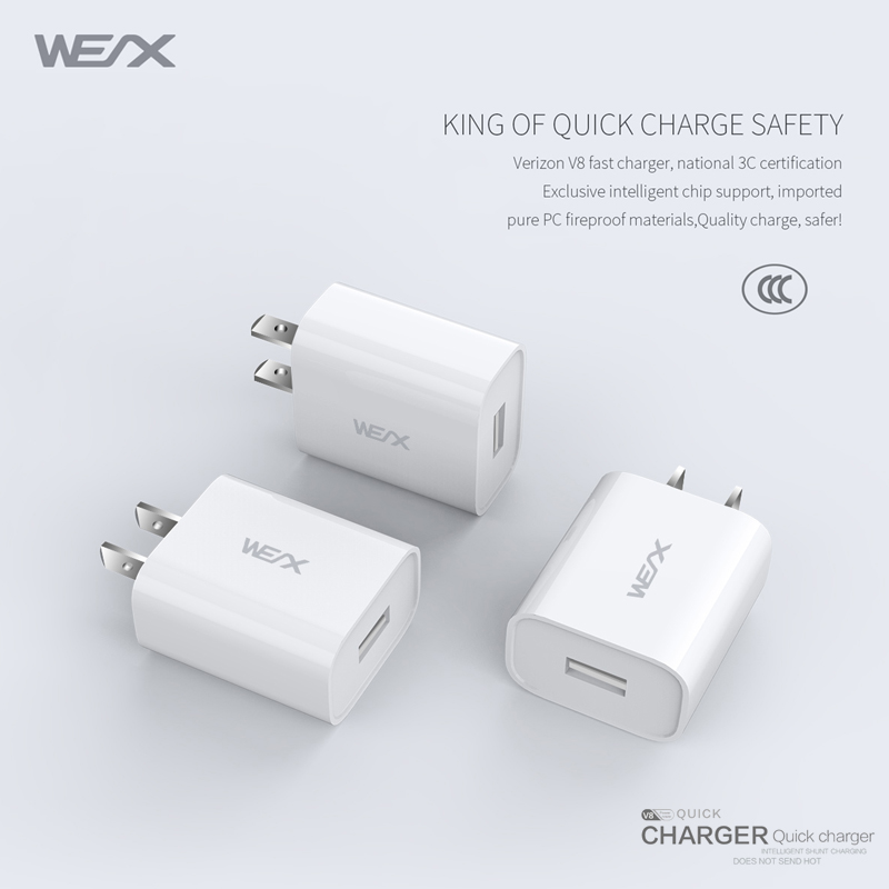 WEX -V8 enkelvoudige havenwandlader 65292; USB -lader