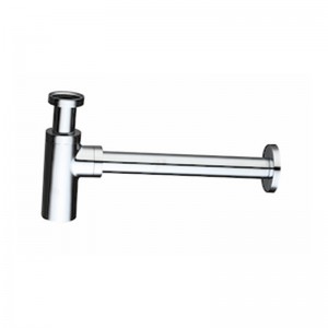 Badkamer onder gootsteen afvoer koperen flessenval