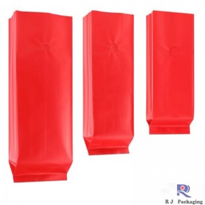 Groothandel Zijde Gusset Valved Matte of gloss Aluminiumfolie Koffiezak 250g 500g 1000g