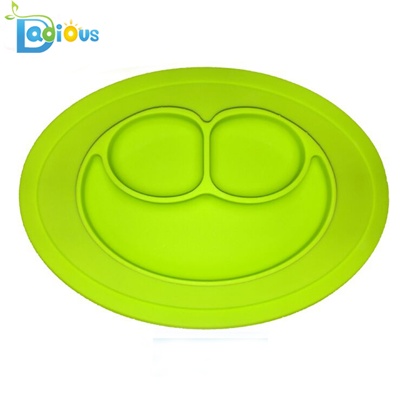 Amazon Hot Sale Baby ééndelige siliconen placemat veilige zuigplaat voor kinderen