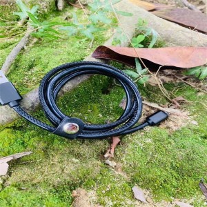 Zakelijke stijl lederen datakabels