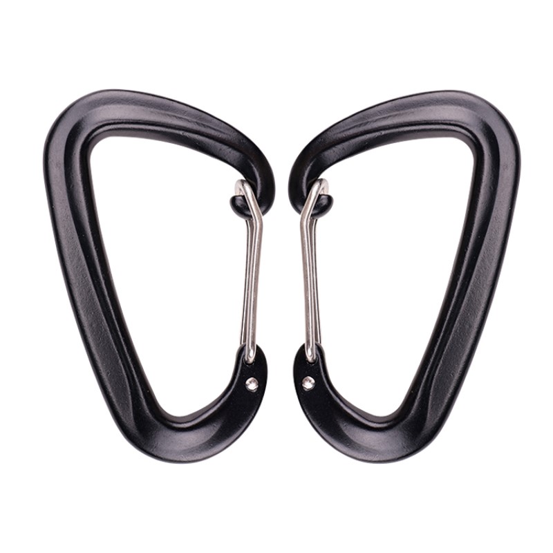 Outdoor haak rotsklimmen camping hoofdslot karabijnhaak outdoor quick latch quick fall apparatuur veiligheidsslot sondering gat D type 304 rvs spring bar lock hoofdslot luchtvaart aluminium