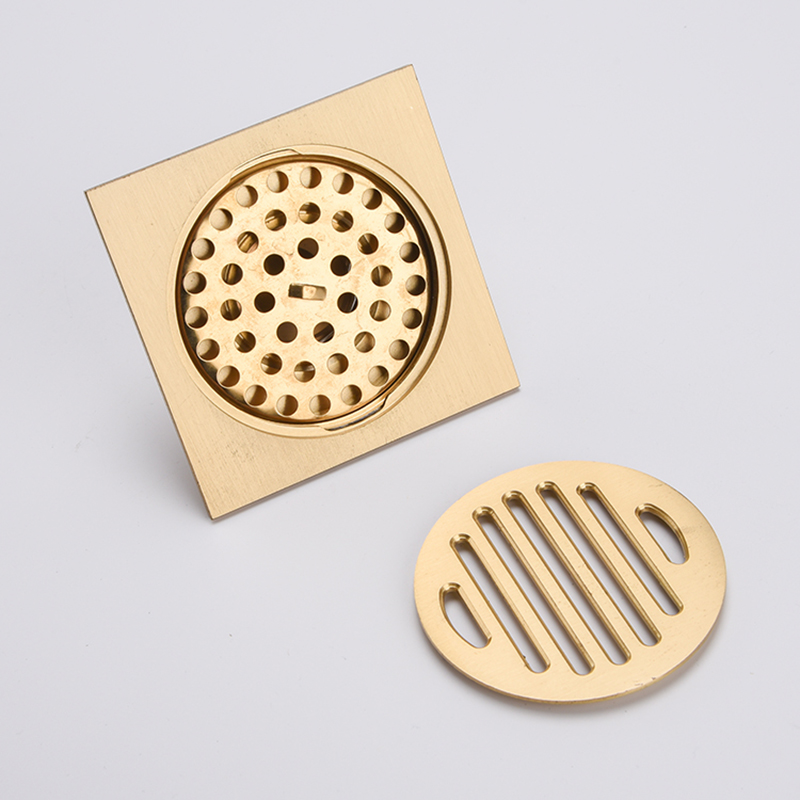 Gouden leverancier messing tegel insert vloer douche haarvanger afvoer
