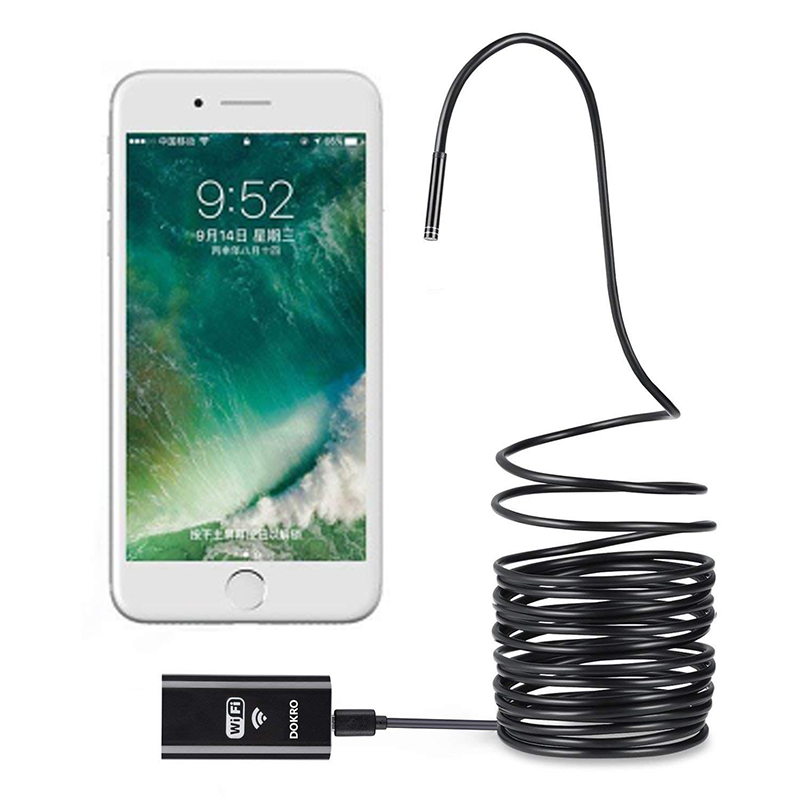 Draadloze endoscoop 2.0 Megapixels HD WiFi Borescope Micro-interface Waterdichte inspectie Snake Camerafor Android, iOS en Windows, iPhone, Samsung, Tablet, Mac