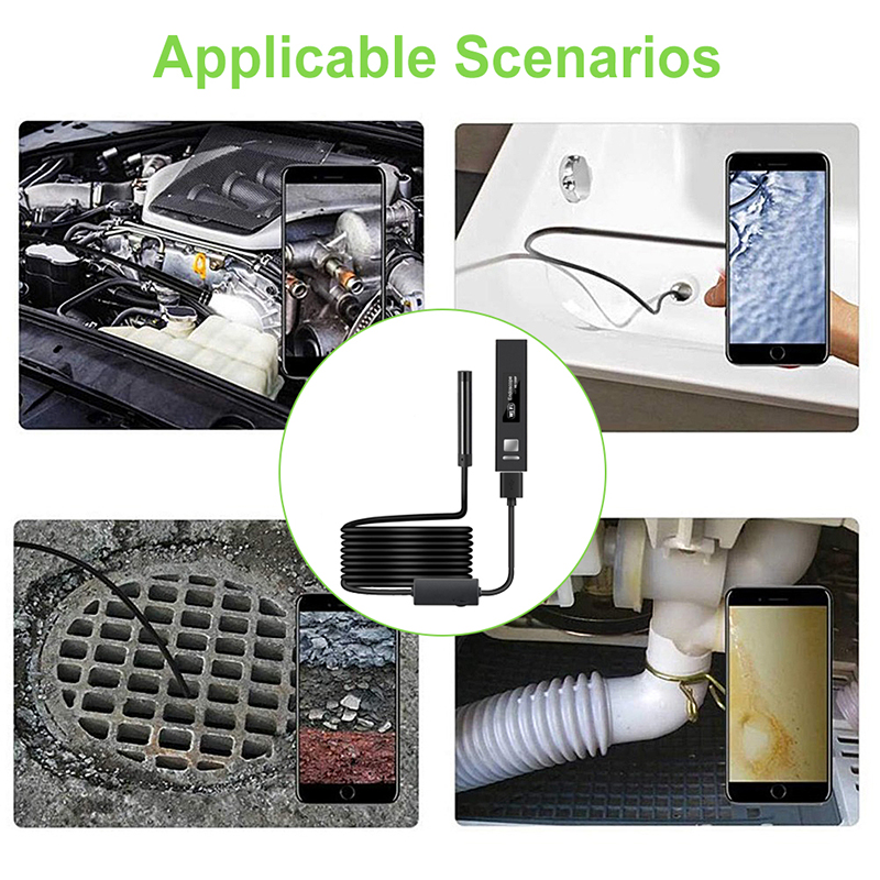 Draadloze endoscoop 2.0 Megapixels HD WiFi Borescope USB-interface Waterdichte inspectie Snake Camerafor Android, iOS en Windows, iPhone, Samsung, tablet, Mac
