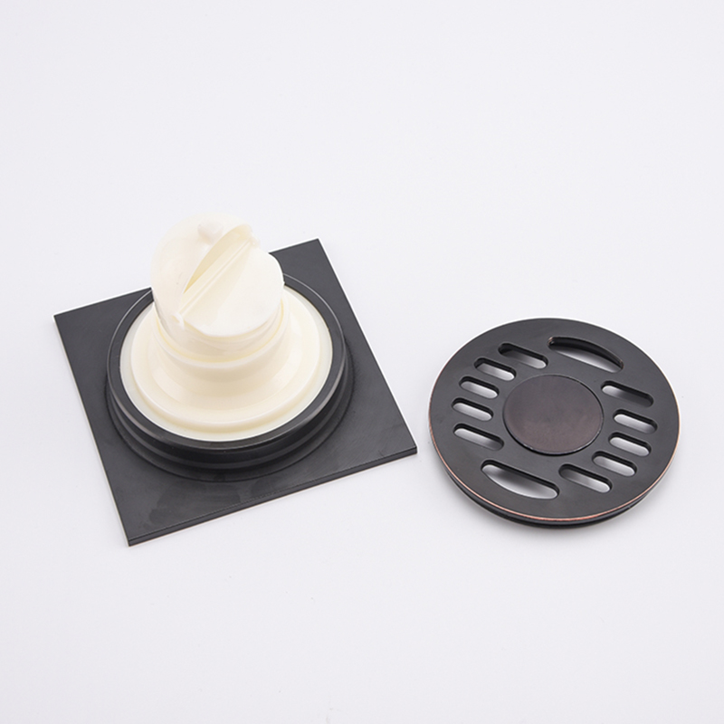 Zwarte patroon wasmachine zeef douche antieke afvoer stop