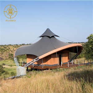 Fabriek geprefabriceerde luxe PVDF membraan materiaal staalstructuur Hotel huis Tent