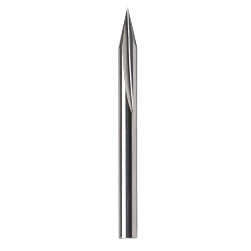 Metalen graveerbit, EnPoint 30 graden V-bit Carbide Taaie tip Conusvorm CNC-graveerbit met 2-groef Striaght-groeven 1/8 