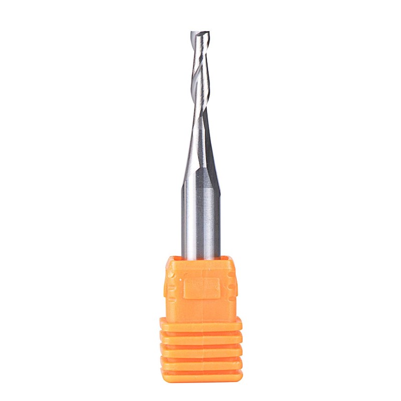 Spiraalrouterbits met snijdiameter 1/8 inch, 1/4 inch schacht HRC55 Volhardmetalen frees voor houtsnede, snijwerk