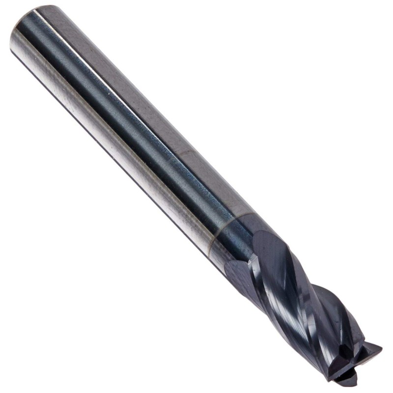 Solide premium hardmetalen frees, ALTiN gecoat, 4 fluit, 1/4 