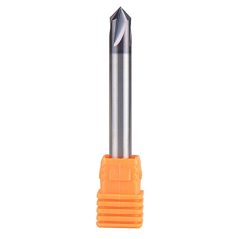 90 graden Carbide V bits met Tiain gecoate 4 fluiten, afschuining frees voor speleologie V groef en teken
