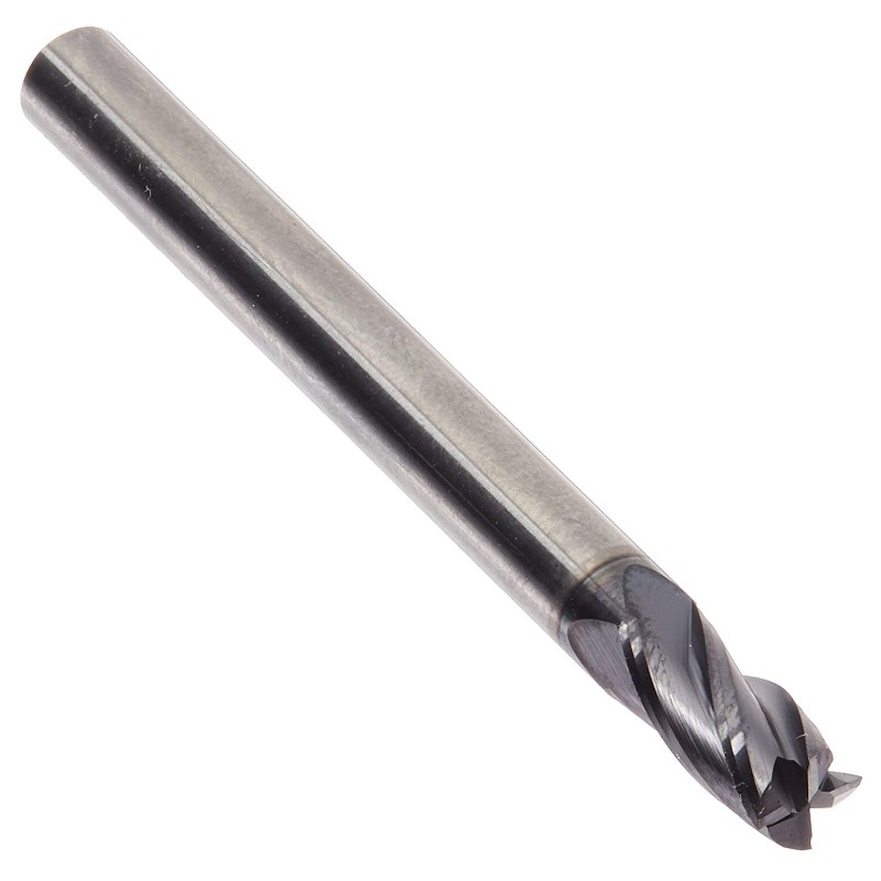 Solide premium hardmetalen frees, ALTiN gecoat, 4 fluit, 3/16 