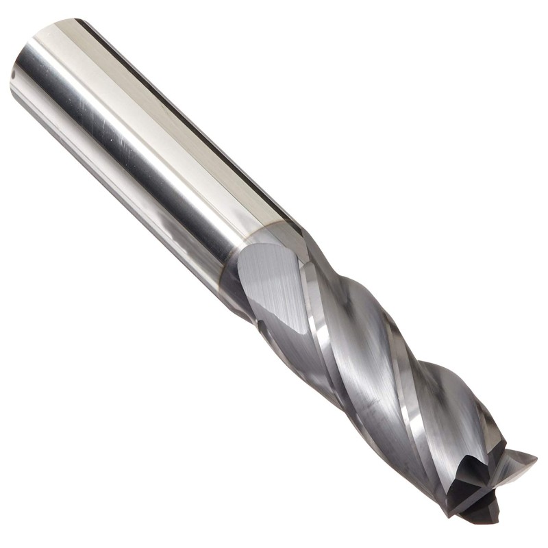Volhardmetalen frees, AlTiN gecoat, 4 fluit, 3/8 