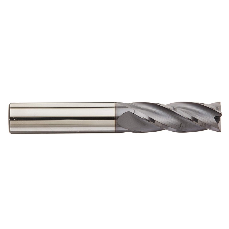 Volhardmetalen frees, AlTiN gecoat, 4 fluit, 3/8 