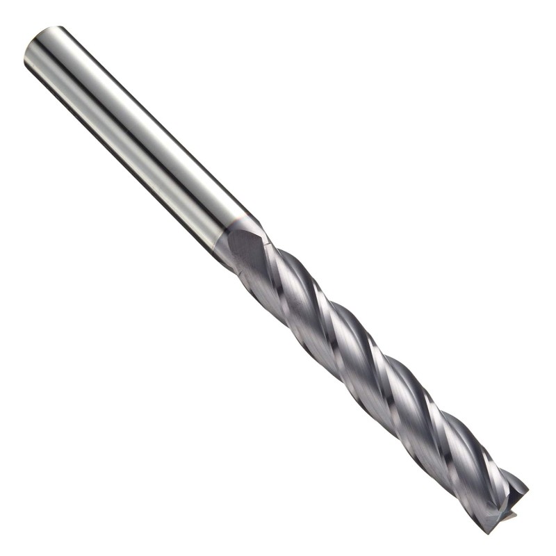 Carbide vierkante neusfrees, TiAlN afwerking, voorbewerken en afwerken, 30 graden helix, 4 groeven, 2,5 