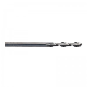 Premium hardmetalen frees, extra lang, 2 fluit, 1/4 \