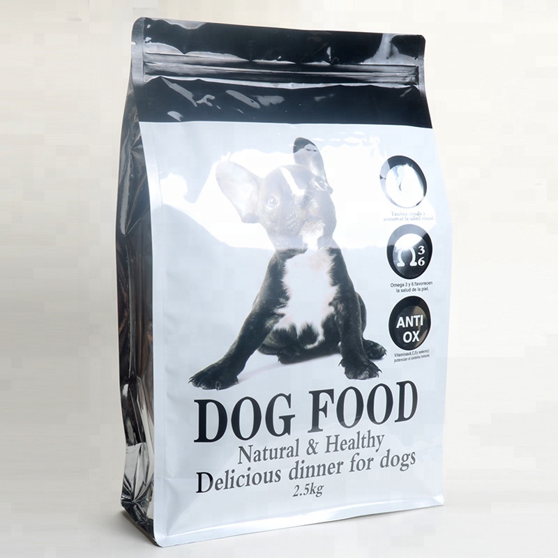 1kg 2kg 5kg 2,5kg 10kg hondenvoerzak met platte bodem groothandel