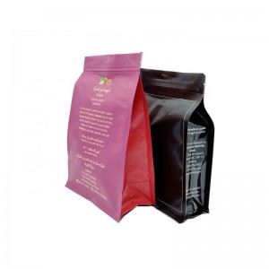 Kleurrijk drukvlak bodem aluminiumfolie koffie verpakking zak met venster