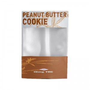 Op maat gemaakte opbergetui voor koekjes food grade verpakkingszakken met transparante vensterrits bovenaan