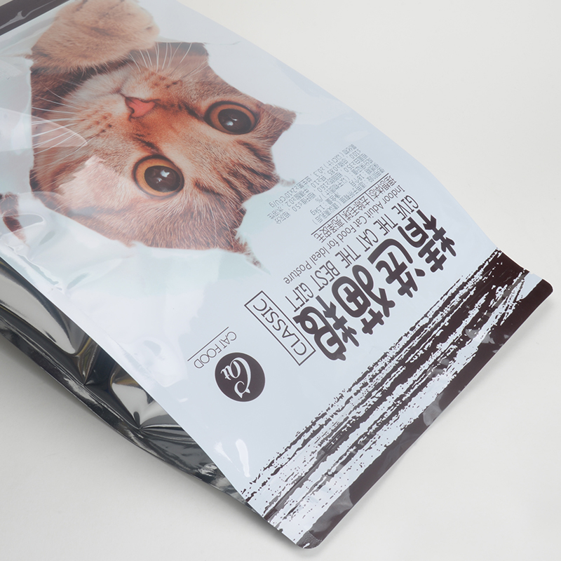 OEM hersluitbare plastic waterdichte zak voor kattenvoer voor huisdieren op maat
