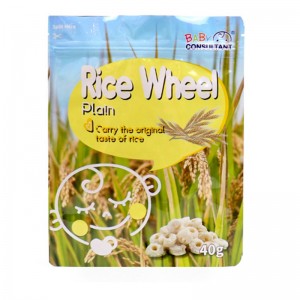 hersluitbare voedselzak of snackzak rijstzakverpakking met ritssluiting bovenaan