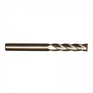 Extra lange volhardmetalen frees, 4 fluit, 3/8 \