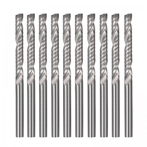 CNC-frezen, 1/8 ”freesfrees met enkele fluit voor hout, nylon, hars, ABS, acryl, PVC, MDF