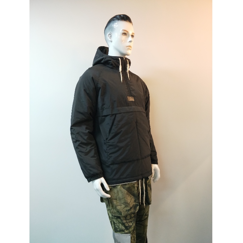 ZWARTE HOODED PUFFERJAS RLMPC0014
