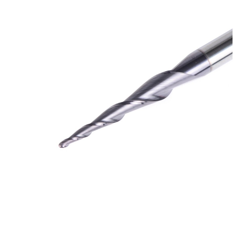 Conische kogelneusfrees 1/4 x 3 inch met 0,75 mm kogelneus 4,36 graden voor CNC-graveren
