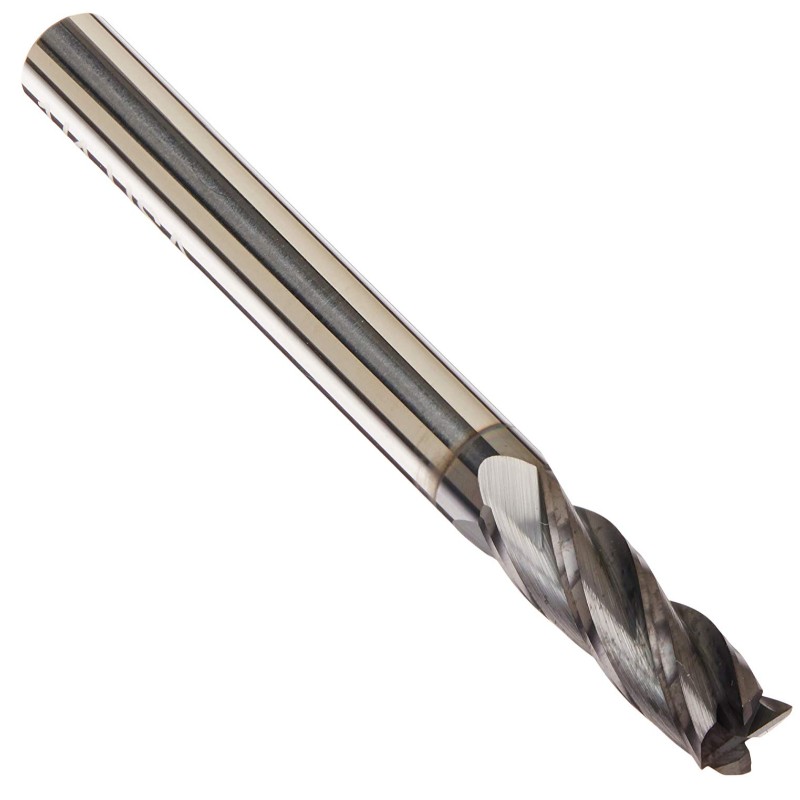 Volhardmetalen frees, AlTiN gecoat, 4 fluit, 1/4 