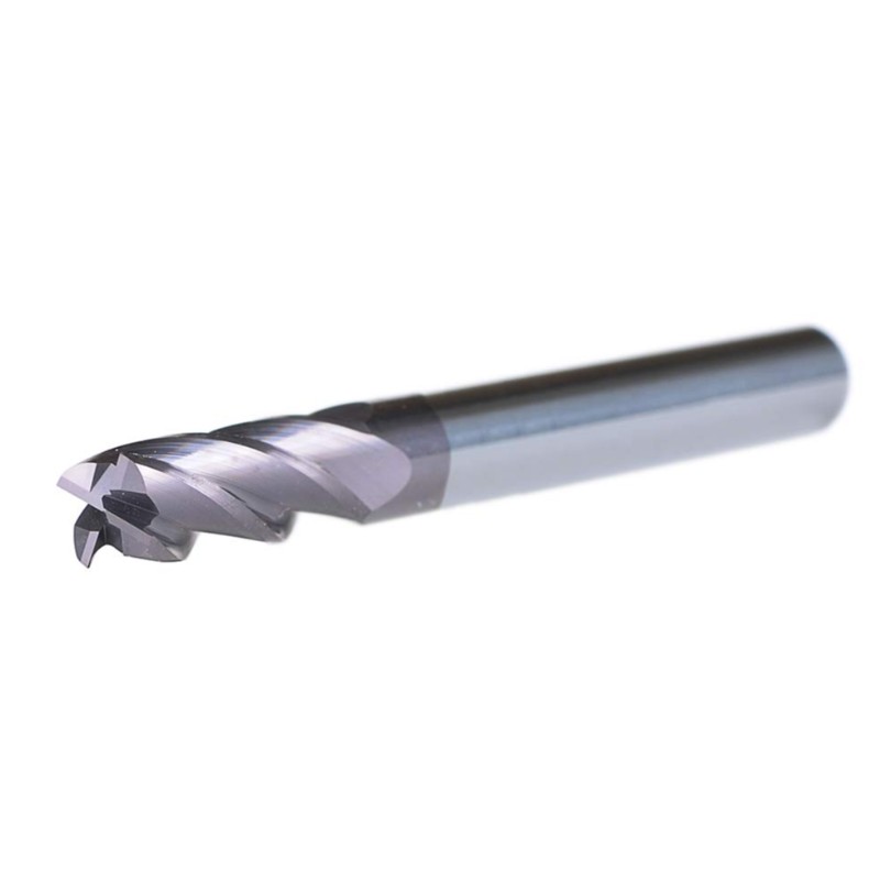 4 fluiten CNC-frees, vierkante neus 1/4 inch schachtdiameter, totale lengte 2-1 / 2 inch, spiraalrouterbit met coating