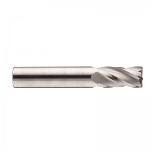 Carbide micro vierkante neusfrees, ongecoate (heldere) afwerking, 30 graden helix, 4 fluiten, 1,5 \
