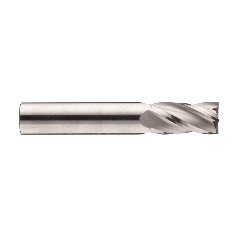 Carbide micro vierkante neusfrees, ongecoate (heldere) afwerking, 30 graden helix, 4 fluiten, 1,5 