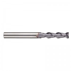 Carbide vierkante neusfrees, inch, TiCN-afwerking, afwerkingssnijding, 45 graden helix, 2 fluiten, 1,5 \